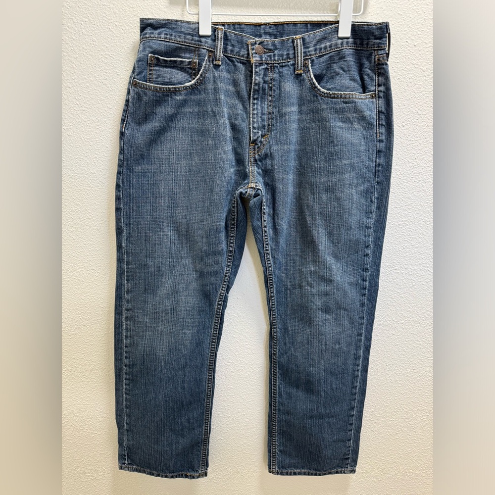 Levis  559 Relaxed Fit Straight Leg Distressed Cotton Blue Men's 34x30